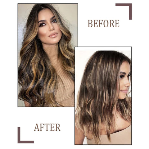 Long Wavy 5 Clip In Hair Extensions - Black Blonde Mix
