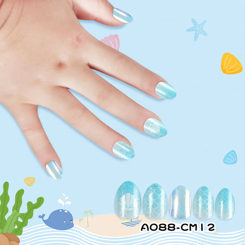 24 Pcs Children Cute Fake Nails