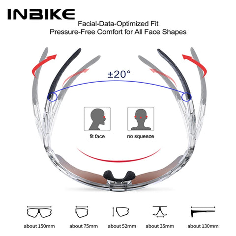 INBIKE Polarized Cycling Glasses with UV400 Protection for Outdoor Sports