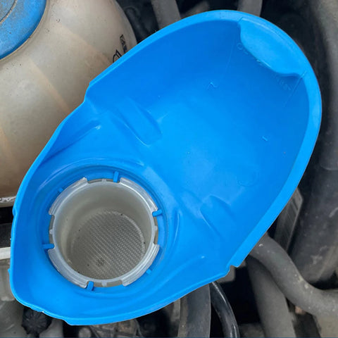 6V0955485 Afdekkap voor ruitenwisservloeistofreservoir voor Audi VW - Blauwe kunststof vervanging