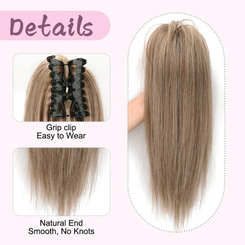 Synthetic Claw Clip Ponytail Hair Extensions 16Inch