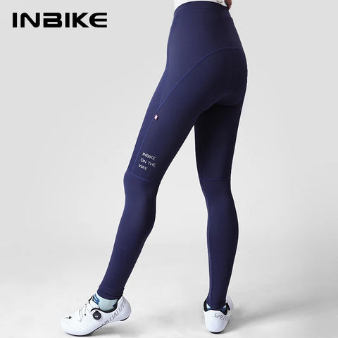 INBIKE 2024 Women's Long Padded Cycling Pants - Perfect MTB Leggings with Pockets