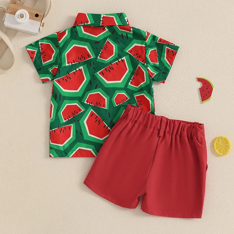 Tregren peuter watermeloen zomeroutfitset