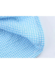 TFMLN 2025 Summer Women's Sweet Plaid Dress