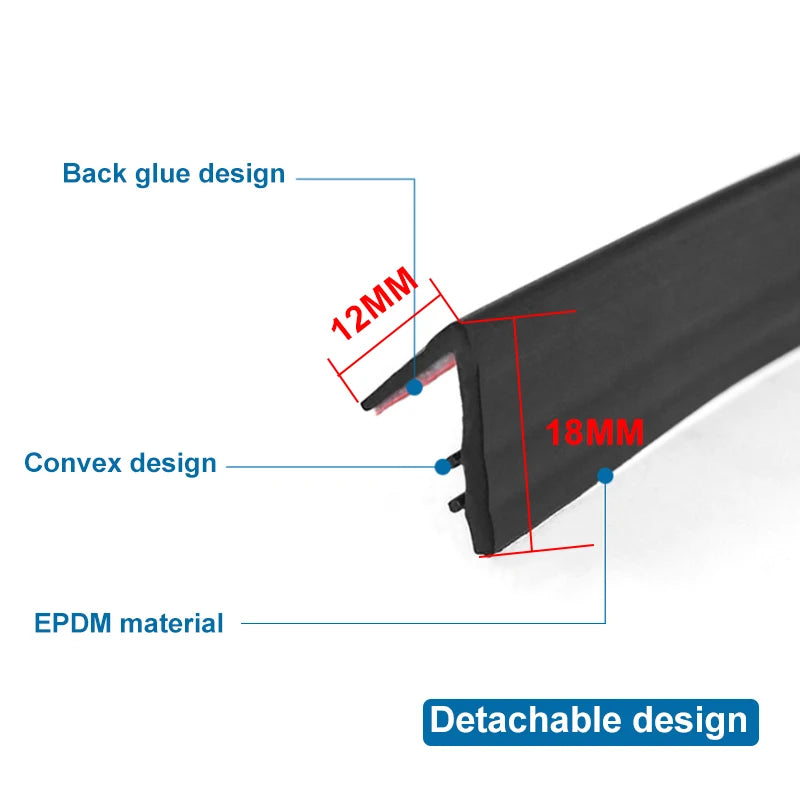 SEAMETAL Car Window Seal Strip - V Shape Rubber Protector