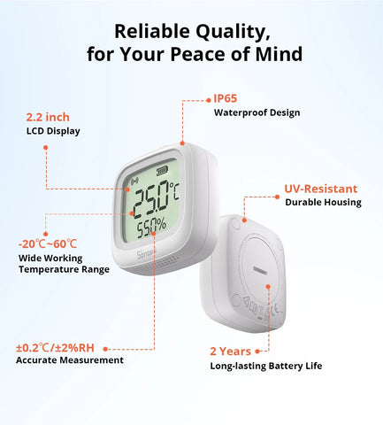 SONOFF SNZB-02WD Zigbee LCD Smart Temperature Humidity Sensor