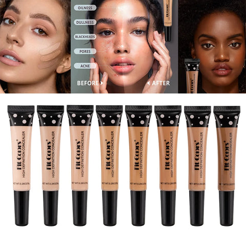 Full Cover Liquid Concealer - 8 Color BB Cream Foundation for Natural Brightening Makeup