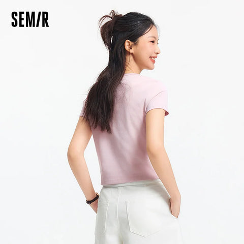 Semir Cropped T-shirt met korte mouwen voor dames
