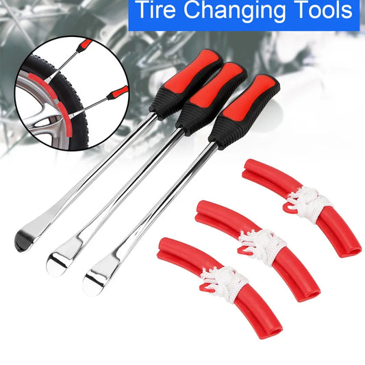 Rim Protector Tire Changing Lever Tools - Auto Spoon Tire Kit for Motorcycle and Bicycle