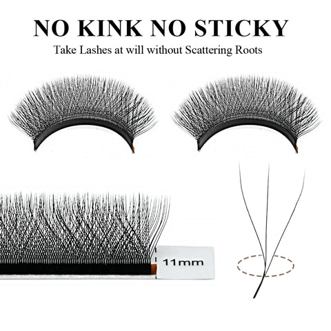 NAGARAKU 3D W Shape L LU Curl Premium Soft Light Natural Lashes