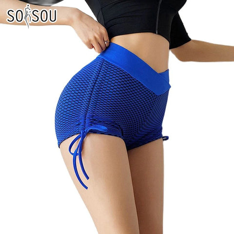 SOISOU High Waist Fitness Shorts for Women - Seamless Workout Leggings