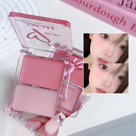Water Light Peach Cream Blush Milk Pink Natural Cheek Tint - Waterproof Makeup Palette