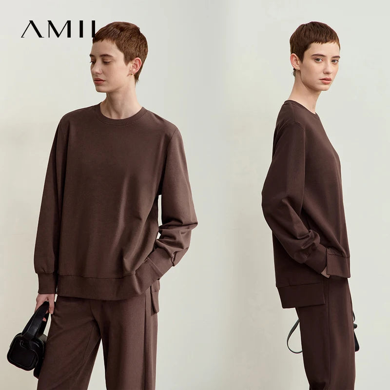 Amii Minimalism Hoodies for Women - Autumn 2025