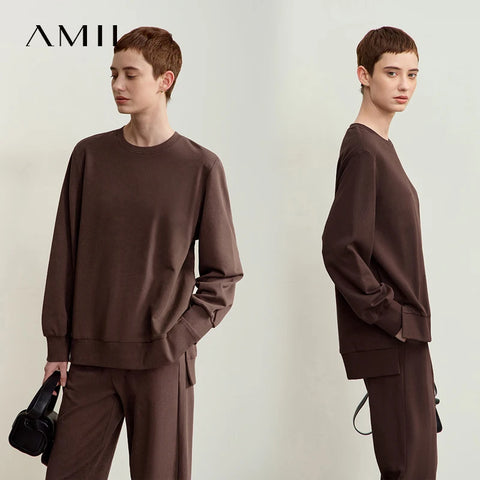 Amii Minimalism Hoodies voor dames - Herfst 2025 