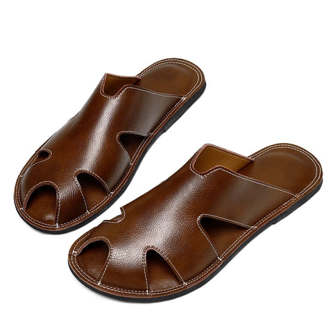 Heren Casual Leren Pantoffels - Ultralichte Slippers