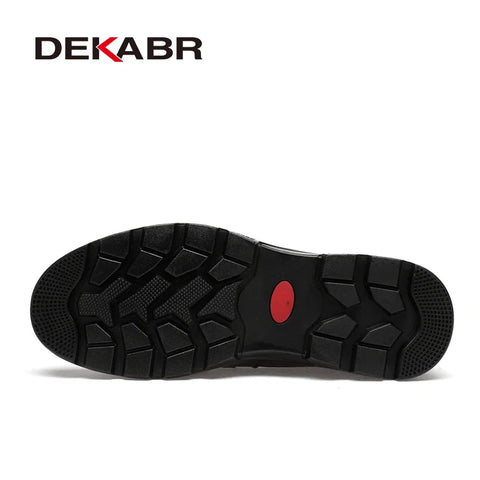 DEKABR Echt leer handgemaakte ademende comfortabele werkschoenen voor heren casual outdoor loafers instappers herenschoenen maat 37-47
