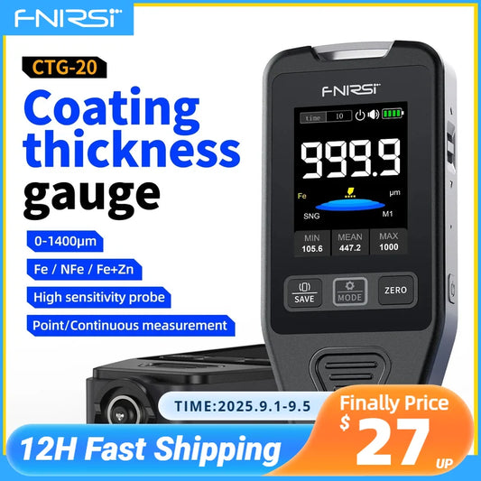 FNIRSI CTG-20 Coating Thickness Gauge – Reliable Measurement for Automotive and Metal Surfaces