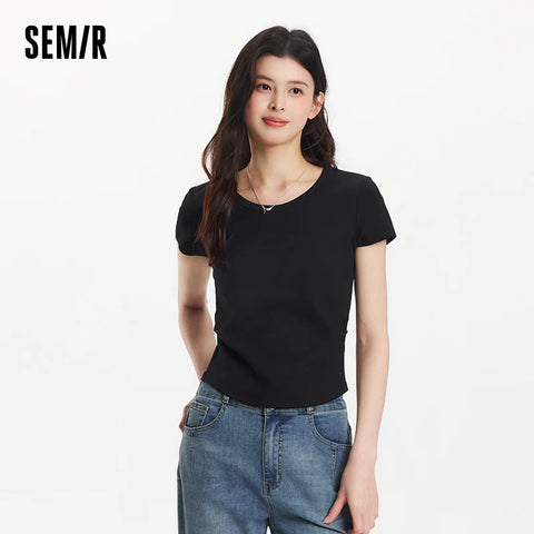 Semir Dames Cropped Slim Fit T-shirt 