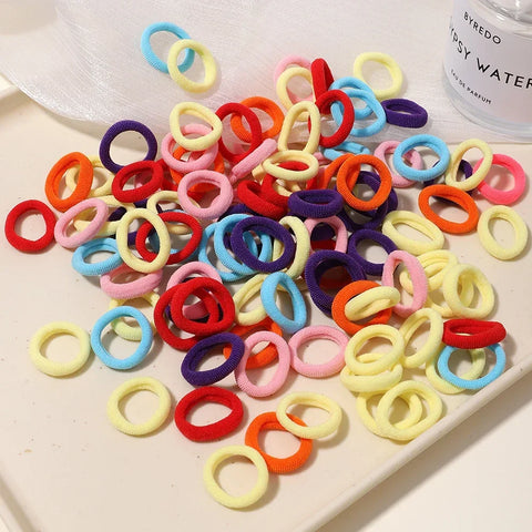 LOVEKIKI 50 stuks elastische haarbanden - kleurrijke kinderhaaraccessoires voor leuke stijlen 