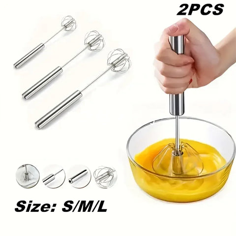 Semi-automatische eierklopper - Handmatige handmixer van roestvrij staal 304