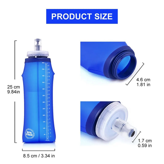 Widesea 600ml Soft Water Bottle - Portable Hydration Pack for Outdoor Sports