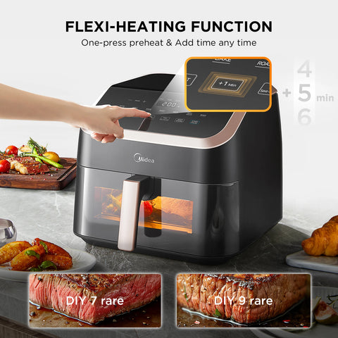 Midea XXL Air Fryer 9 L, 8-in-1