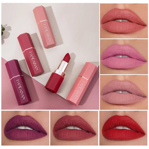 6-Color Matte Lipstick - Long-Lasting Velvet Finish