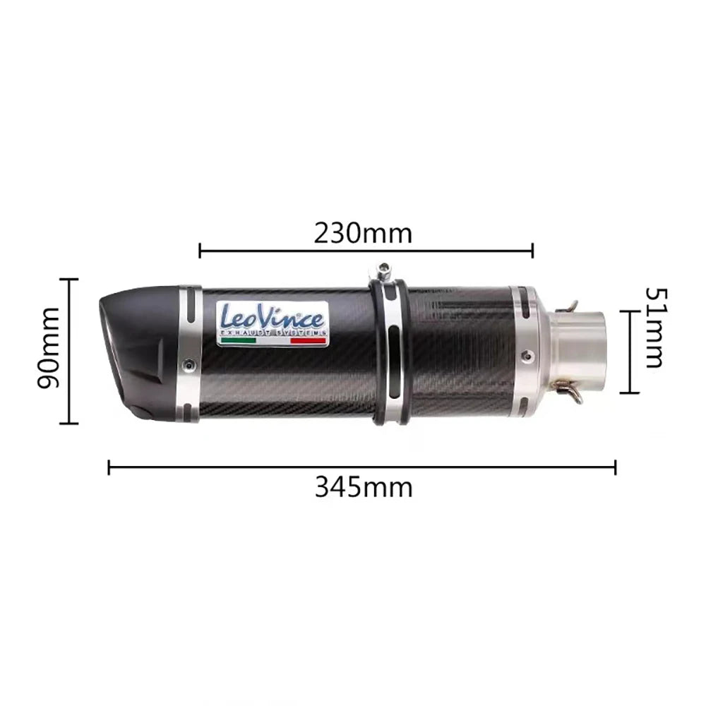 51mm Motorcycle Exhaust Muffler Pipe LeoVince Escape Moto