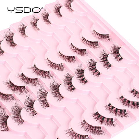 Half Eyelashes - Natural Faux Mink Cat Eye Lashes