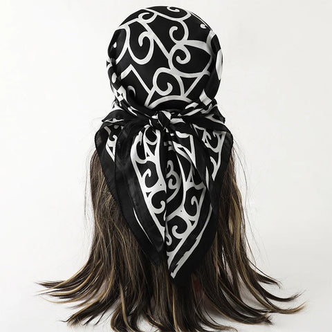 Luxury Square Silk Scarf for Women
