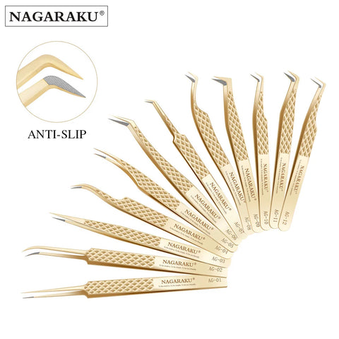 NAGARAKU Precision Fiber Tip Tweezer for Professional Eyelash Extensions
