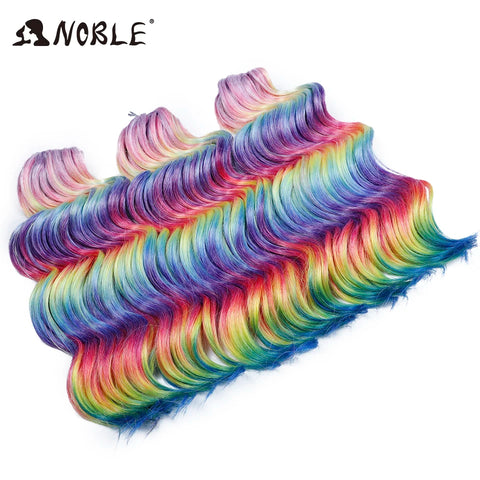 Noble Synthetic Twist Crochet Curly Hair 16“ Rainbow Color