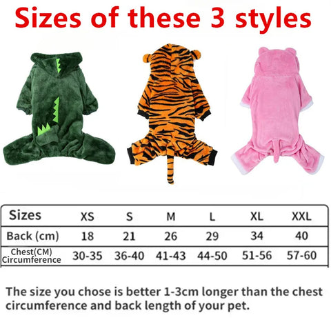 Soft Warm Fleece Dog Jumpsuits for Small Dogs, Puppies, and Cats - Cozy Hoodies for Chihuahua and Yorkshire Terriers