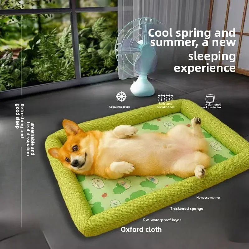 Cooling Puppy Bed - Perfect Summer Accessory for Small to Large Dogs and Fluffy Cats