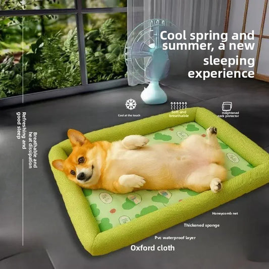 Cooling Puppy Bed - Perfect Summer Accessory for Small to Large Dogs and Fluffy Cats