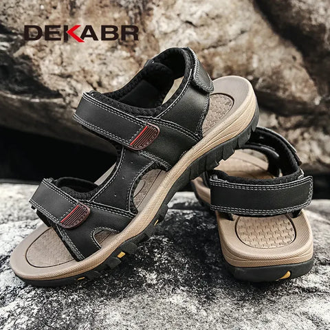 DEKABR Herrensandalen – Sommer-Freizeitschuhe mit offener Spitze 