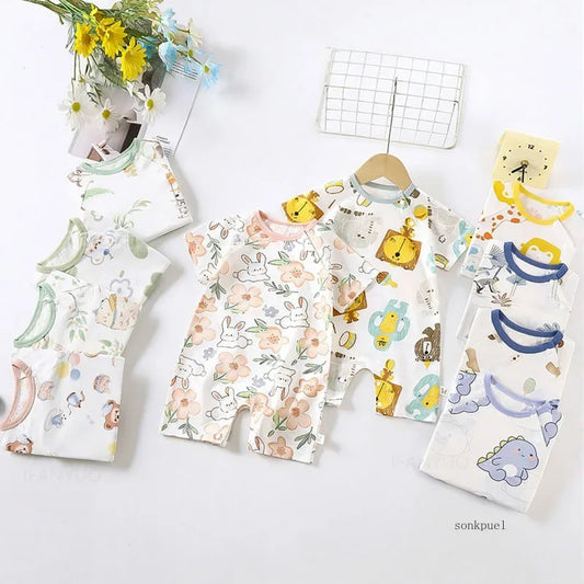 Cute Baby Cartoon Jumpsuit – Perfect for Summer Fun
