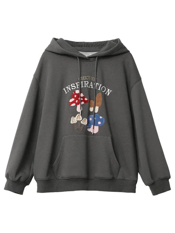 CHIC VEN Koreaanse dameshoodie met geborduurde cartoon 