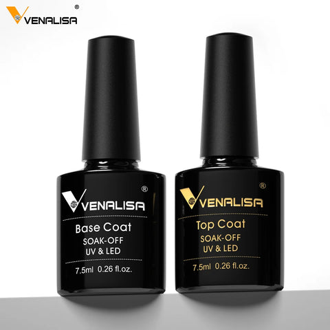 Venalisa Nude Color Gel Base &amp; Nowipe Top Coat Set 