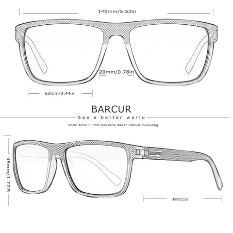 BARCUR TR90 gepolariseerde sportzonnebril – lichtgewicht UV400 unisex zonnebril voor vissen en reizen