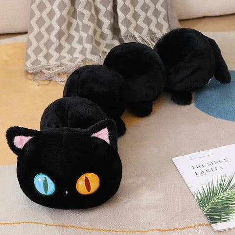 Big Long Cat Plush Pillow – Soft Stuffed Nap Cushion for Kids’ Birthday & Home Comfort