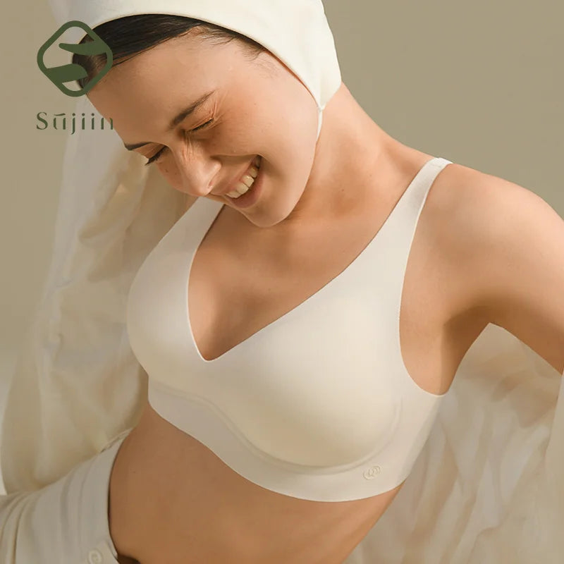 SUJIIN Sexy Push Up Padded Seamless Wireless Bras