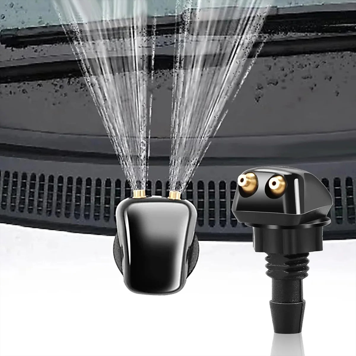 Dual Hole Windshield Wiper Nozzles - 2pcs