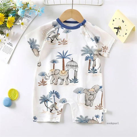 Cute Baby Cartoon Jumpsuit – Perfect for Summer Fun
