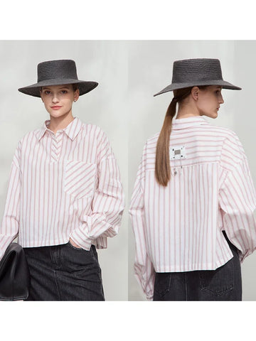 AMII Minimalist 100% Cotton Shirt for Women