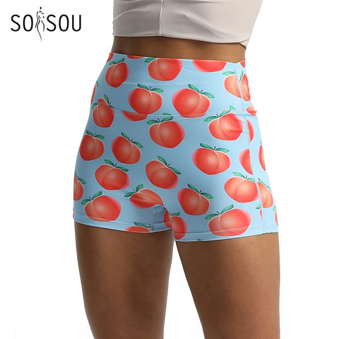 SOISOU Printed Beach Shorts for Women - High Waist, Breathable & Stylish