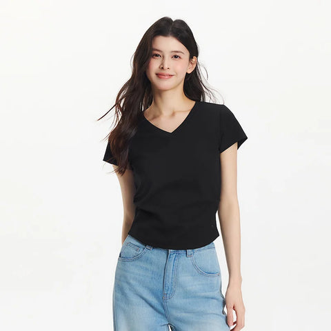 Semir Dames Cropped Slim Fit T-shirt 