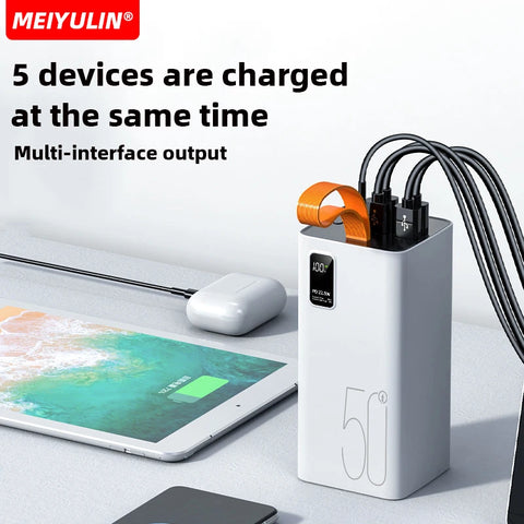 50000mAh Power Bank – USB-C Fast-Charge External Battery