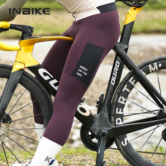 INBIKE Winter Cycling Bib Pants: Thermal Fleece 3D Padded MTB Cycling Clothing for Men