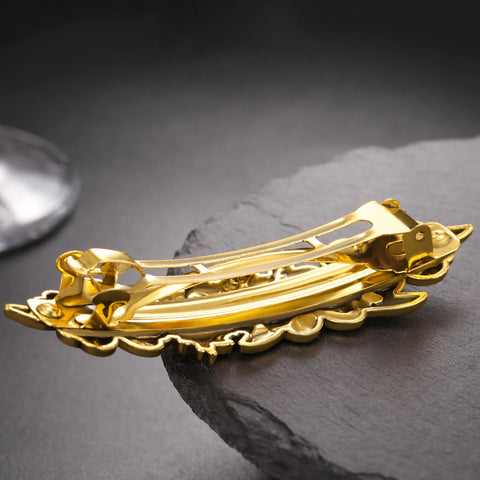 Skyrim Flowers Leaves Hair Clip - Elegant Gold Color Tiara for Brides and Fashion Lovers